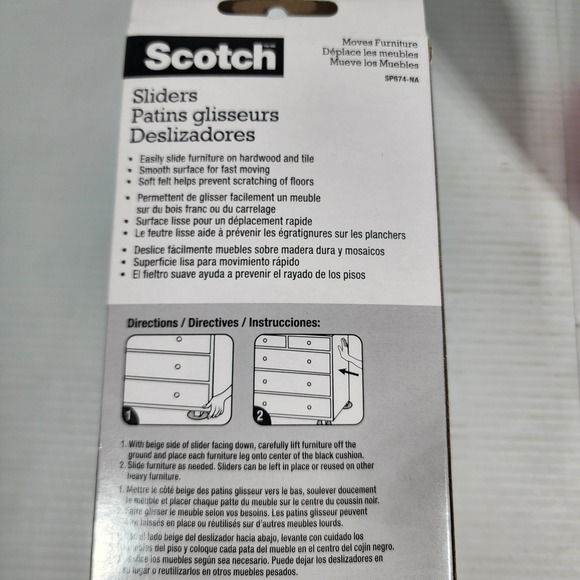 SCOTCH Furniture Sliders / 3.5 inch Round /  16-Pack VALUE PACK -‎ NEW - Picture 8 of 10